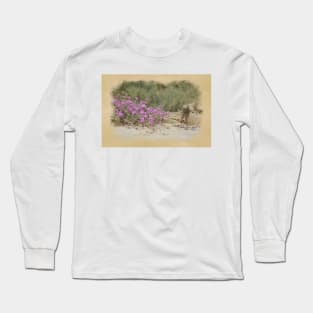 Vintage Look Desert Scene Digital Art Long Sleeve T-Shirt